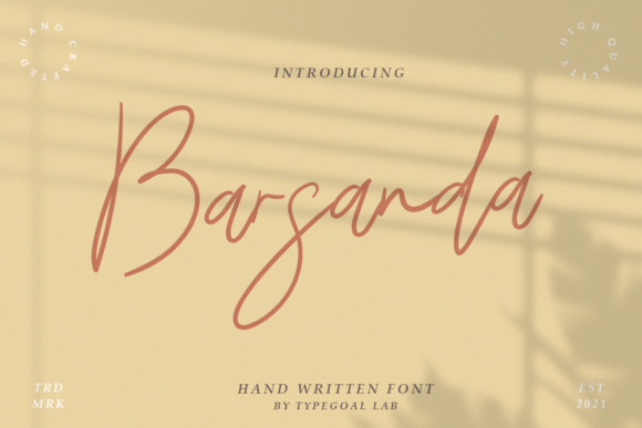 Barsanda Script: A Delicate and Elegant Font for Design Professionals
