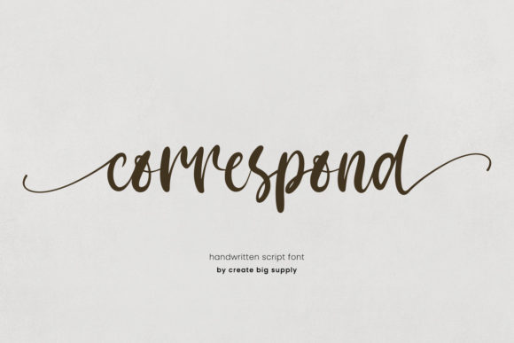 Correspond Script: A Delicate Handwritten Font for Creative Expression