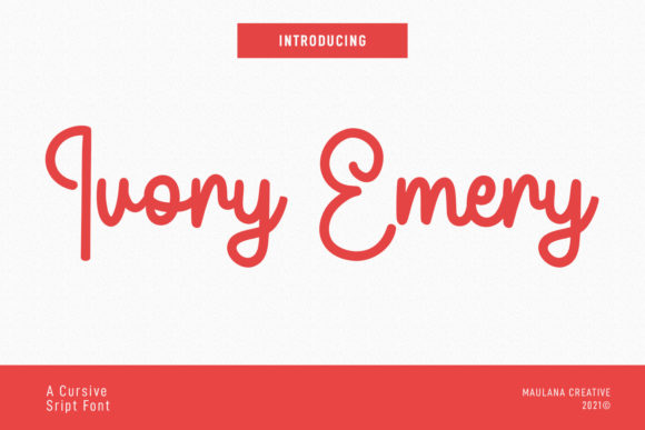 Ivory Emery Script: A Versatile Cursive Font for Modern Design
