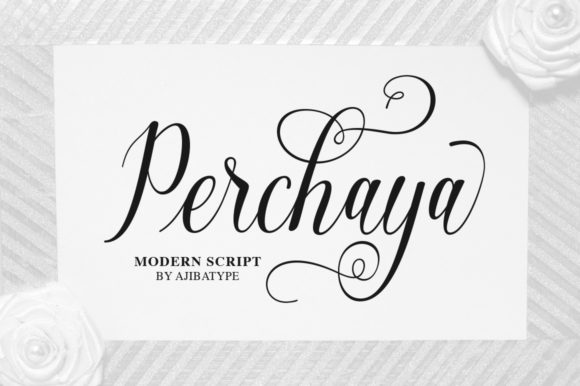 Perchaya Script: A Versatile Handwritten Font for Creative and Professional Use